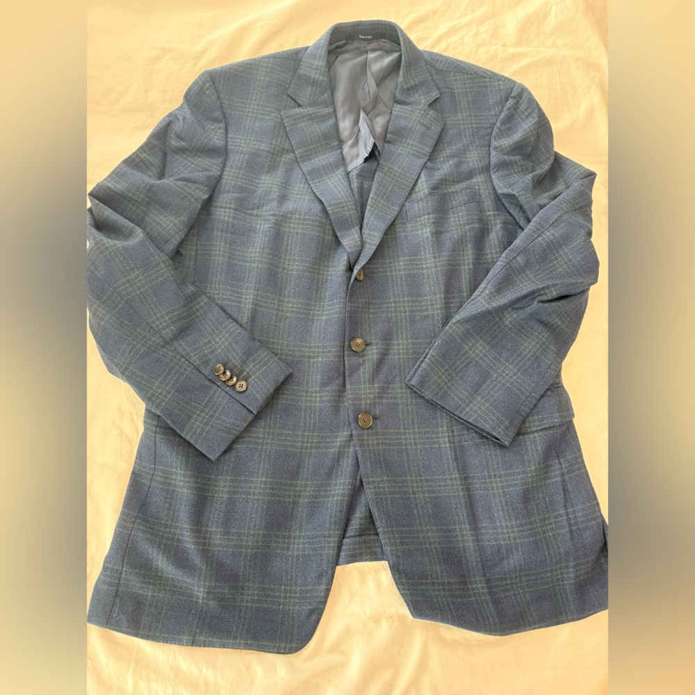 Ermenegildo Zegna Plaid Wool Roma Blazer EUC 0020